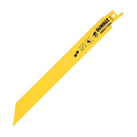 DeWalt DT2354-QZ - Hoja de sierra sable bi-metal, longitud de 203 mm, paso de diente de 1,4 mm, para corte en metal, chapa, tuberías y perfiles