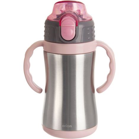 Thermobecher für Kinder, Edelstahl, rosa, Thermosflasche für die Schule, 300 ml