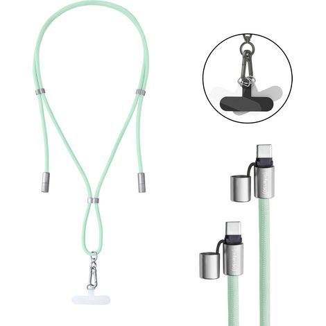 Intenso Handykette als Lade- + Datenkabel USB-C bis 1,65m grün cavo USB USB C Verde (1/4)