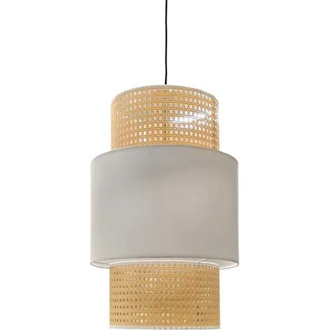 Lampadario de vimini 30x44 cm