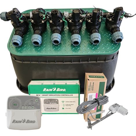 Kit Rain Bird a 6 stazioni: collettore a gomito, RC2, RSDBex, coppa, PE 32 (1/5)