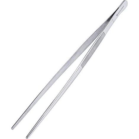 Lebensmittelpinzette aus Edelstahl, präzise gezahnte Spitzen, 30 cm - 30 cm (1/5)