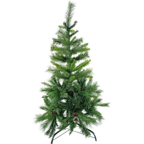 164049 Árbol de Navidad 120H cm 380 ramas plegables en abeto artificial de PVC