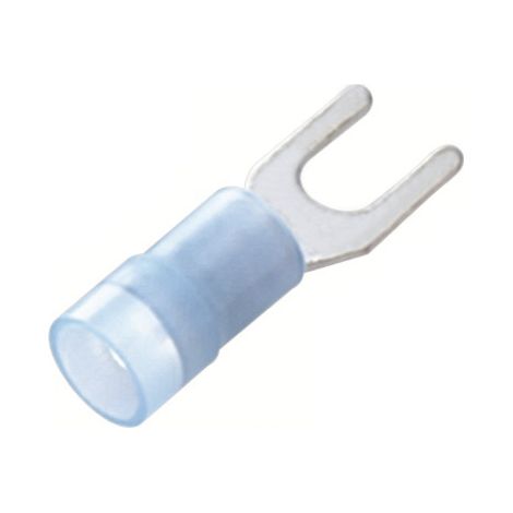 Cosse à fourche à sertir RS PRO Isolé, Bleu 14AWG 2.5mm² 16AWG 1.5mm²