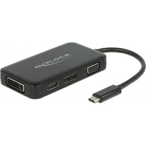 delock 63929 USB-C Videoadapter Schwarz 4K 60Hz (1/2)