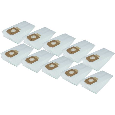 vhbw 50x Staubbeutel kompatibel mit Kärcher T 10/1, T 10/1 Adv, BV 5/1, BV 5/1 BP, DS 5300 Staubsauger - 33,5cm x 18,5cm Weiß (1/4)