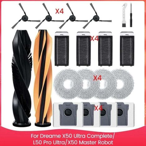 Ricambi per robot aspirapolvere X50 Ultra Complete/L50 Pro Ultra/X50 Master -Crezuo