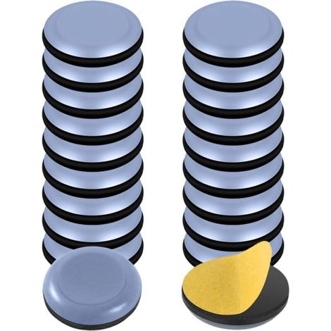 50mm Round Blue Anti-Slip Mat, Self-Adhesive, Wear-Resistant and Quiet, for Table and Chair Legs (20 Pieces) (1/5)