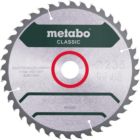 Metabo Lame de scie « precision cut wood - classic », 235x2,8/2,0x30 Z40 WZ 15° /B (628680000)