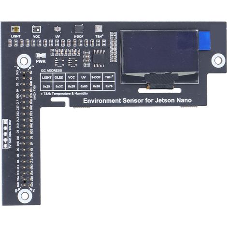 Capteur environnemental module extension PCB I2C avec écran OLED 1,3 pouces intégré pour Jetson Nano (1/5)