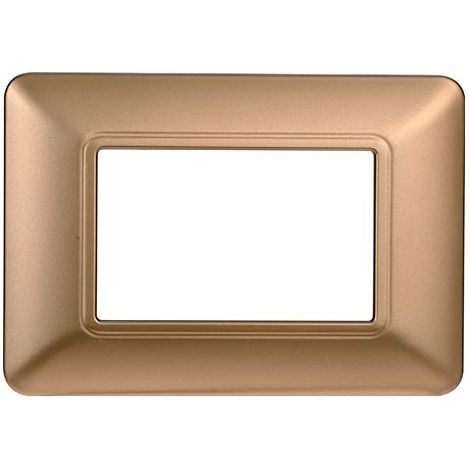 Plaque compatibles Bticino Matix 3 modules plastique couleur or