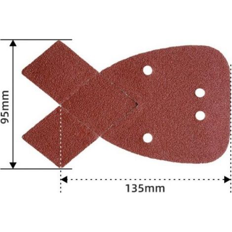 Feuilles De Ponçage - 10x40 10x60 10x80 10x120 10x180 10x240 Grains - Pour Ponceuse À Détail 140 Mm - 60 Pièces (1/5)