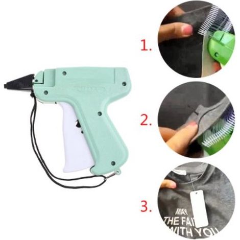 Etiqueteuse - Attache - Attache pour étiquettes vêtements - Pince textile - Set de 5 Aiguilles & 1000 Pieds d'Alouette - Attache pour Etiquettes - Etiquettes vêtements (1/3)