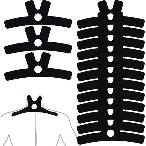 15 cintas kinesiológicas precortadas para el cuello, cintas musculares transpirables y resistentes al sudor, cintas elásticas dinámicas para deportes, para el soporte del cuello y los hombros. (1/5)