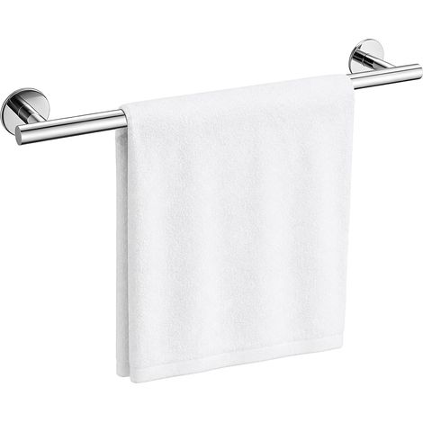 55 cm en acier inoxydable, fixation auto-adhésive ou par perçage, porte-serviettes pour salle de bain et cuisine, porte-chaussons d'entrée, penderie pour le rangement à domicile (1/5)