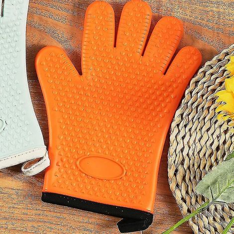 Gants de cuisine en silicone pour fumoir - Gants de barbecue extrêmement résistants à la chaleur - Utilisation possible avec Waterpro (1/5)
