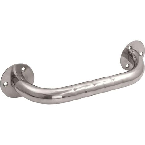 tecuro 1000 Massiver Haltegriff - Länge 400 mm - geprüft bis 120 kg nach EN 12182 - Behindertengerecht - Edelstahl poliert - für Bad und WC (1/4)