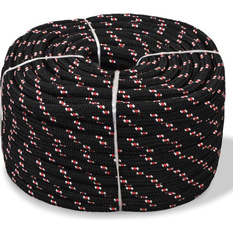 Corde de bateau，Cordage，Ligne de remorquage pour Kayak et Canoë Polypropylène 14 mm 50 m Noir RIJMHX89315118 (1/2)
