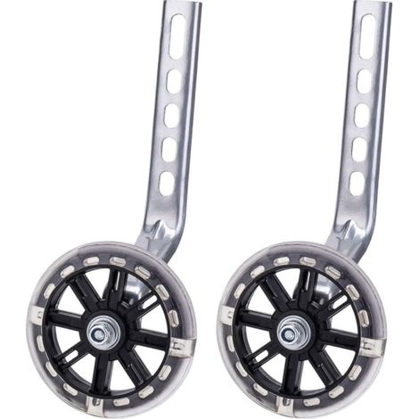 Roues stabilisatrices pour vélos enfants, 12-20 pouces, noir, kit d'entraînement, accessoires vélo junior, paire de roulettes latérales (1/4)