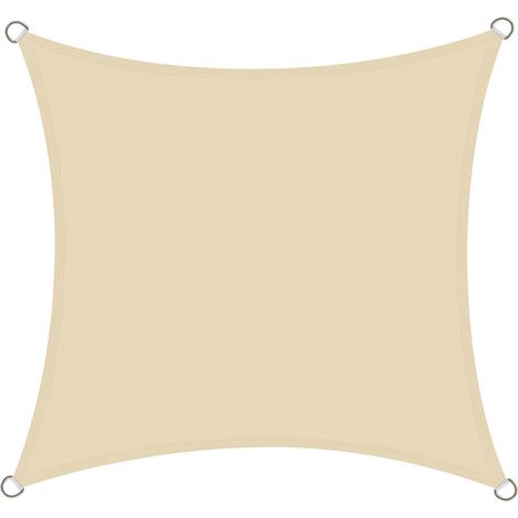 Voiles d'ombre Triangle 3x3x3 m Respirante en HDPE, Toile d'ombrage Protection Solaire, Anti 85% UV Contre Le Vent, pour Jardin terrasse Camping Crè (1/5)