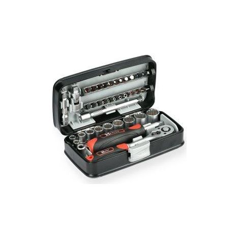 Set di Chiavi a Bussola 38 Pezzi Soft-Touch Compatto