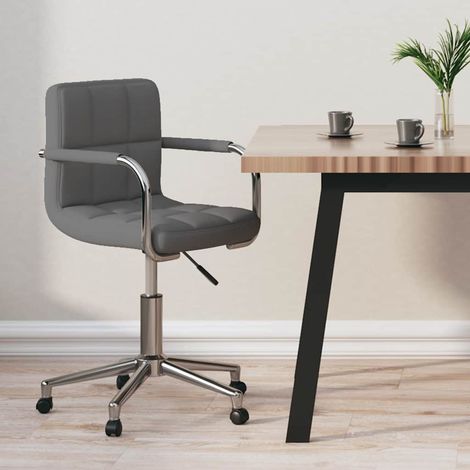 vidaXL Silla de oficina giratoria de tela gris claro (1/5)