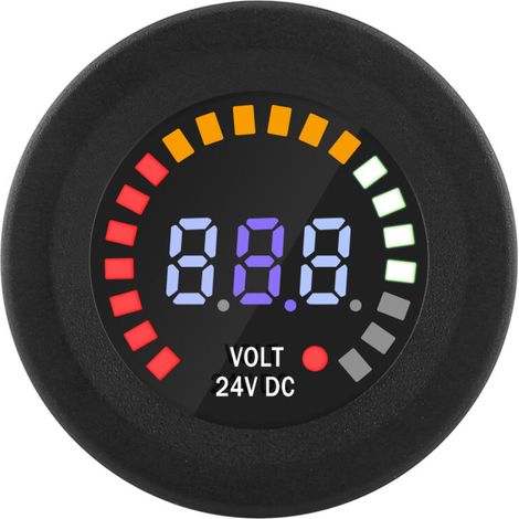 Voltímetro digital universal de panel LED de 24 V CC con pantalla de voltaje para coche, ATV y motocicleta (1/5)