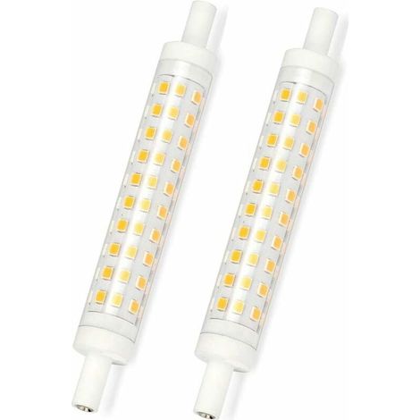 Lot de 2 ampoules LED 10 W R7s 118 mm, dimmables, blanc chaud 3000 K, équivalent à une ampoule halogène 100 W (1/5)