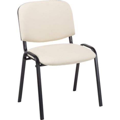 Sedia impilabile Ken similpelle crema (1/5)