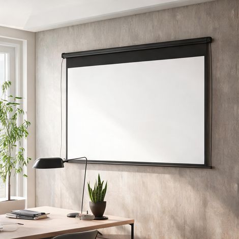 Toile de projection motorisée 120 pouces avec télécommande pour