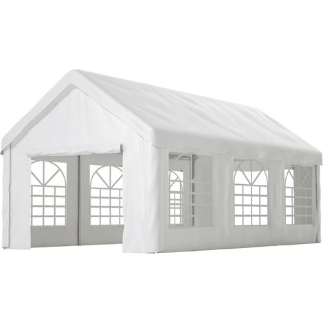 Tienda garaje para vehículos 3 x 6 m con doble acceso, techo y laterales desmontables (1/5)