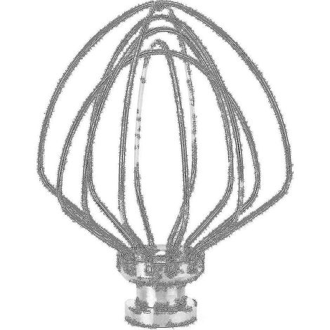 Accessoire fouet en fil d'acier inoxydable pour robot pâtissier KitchenAid. (1/5)