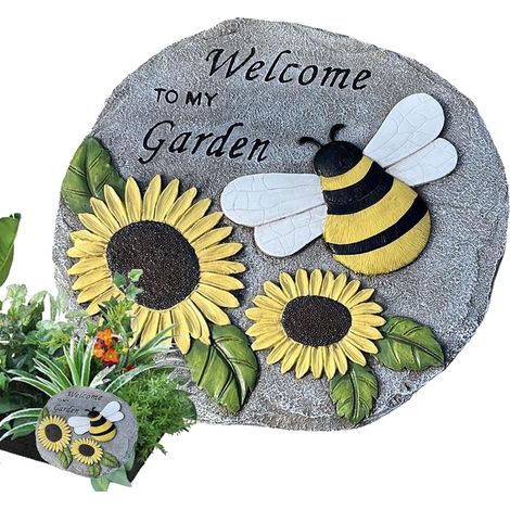 Bienvenue dans ma pierre de jardin, tremplin tournesol - (1/5)