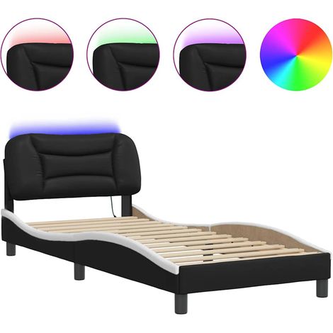 Maison Exclusive - Giroletto con LED senza Materasso Hvar Nero e Bianco 80x200 cm