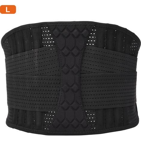 Ceinture lombaire respirante en nylon pour le sport et le soulagement des douleurs au dos - Noir (1/5)