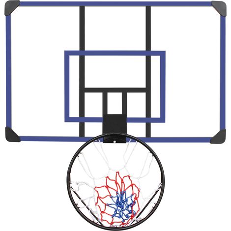 Canestro da basket da parete con tabellone e anello 112 x 72 cm, per interno ed esterno (1/5)