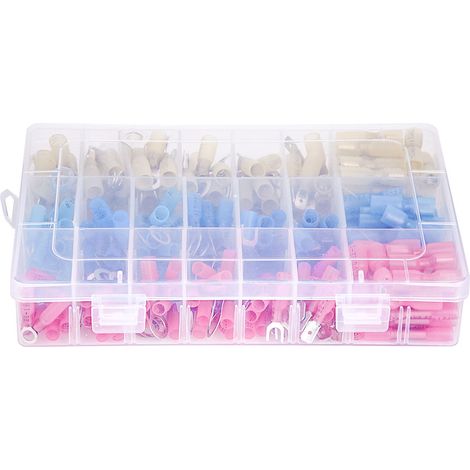 240PCS Insulated Heat Shrink Electrical Connectors Wire Terminal Set Kit Red & Blue & Yellow
