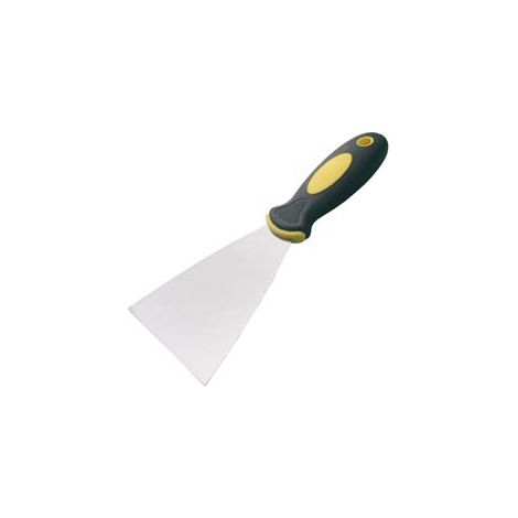 SPATOLE CON MANICO BI-MATERIAL INOX- - mm.120 - 12 pezzi ALTE