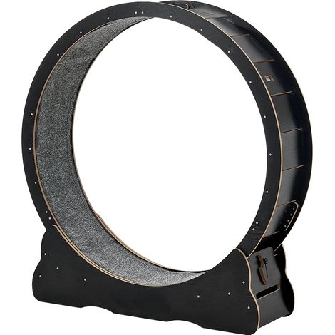 Rueda de ejercicio para gatos, funcionamiento silencioso, amplio espacio para correr, color negro, 122 cm (48 pulgadas) (1/2)