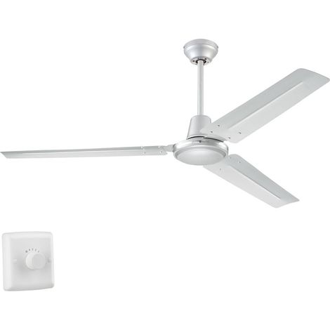 Ventilateur de plafond Industrial Argent 142 cm (1/5)