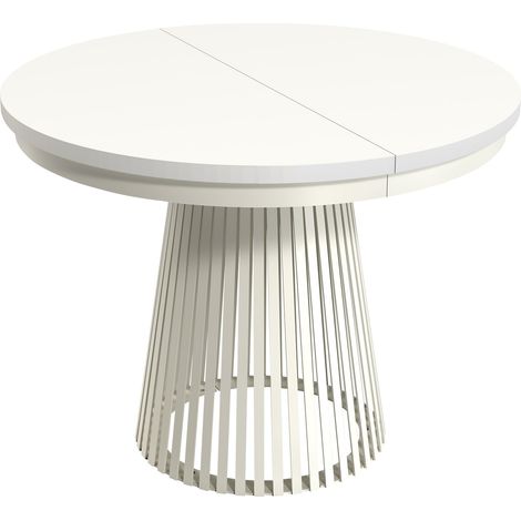 Mesa Stanton 152, Blanco, 77x0x180cm, Alargamiento, Aglomerado laminado, Metal (1/5)