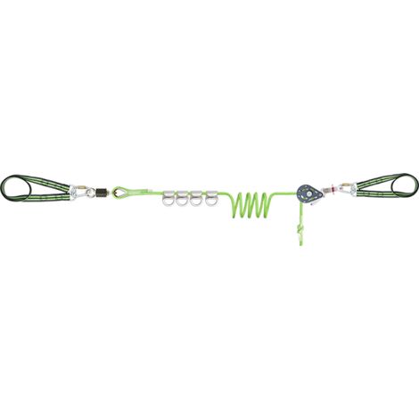 Línea de vida temporal horizontal para 4 usuarios, con 4 correderas CROSS LINE 1 KRATOS SAFETY