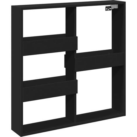 Maison Exclusive - Wandschrank Schwarz 80x15x80 cm Holzwerkstoff