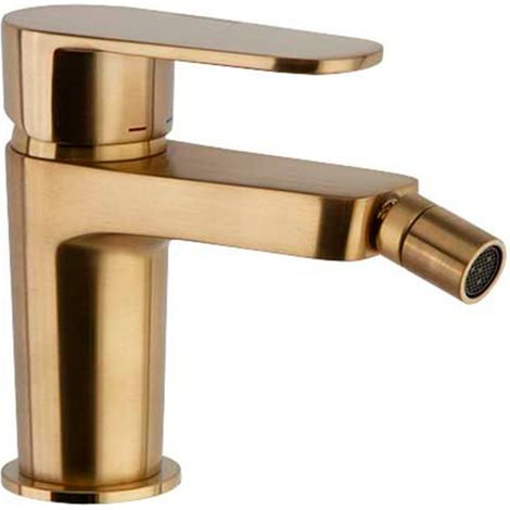 Grifo de Bidé Monomando Oro Cepillado con Sistema S2 de Ahorro de Agua Serie Alexia (1/3)