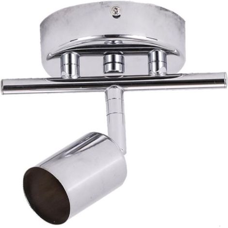 Lampadario Soffitto Orientabile Applique Silver Parete 1 Portalampada GU10 880