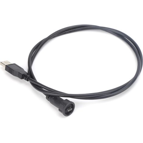 Connecteur USB étanche à visser mâle à panneau, prise industrielle E10MC-BA-M/U2-A-M0.3M, câble 0,3m, IP67, montage mural, alimentation étanche (1/5)