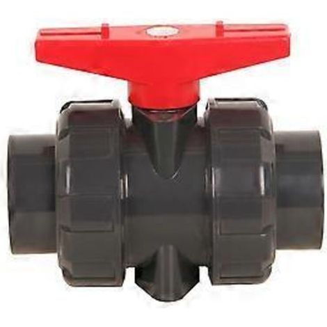 Vanne à double union à coller, diamètre 25 mm, vanne à bille en PVC, vanne à bille sphérique pour piscine DN20 (diamètre intérieur 25 mm) (1/5)