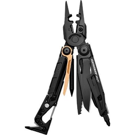 Leatherman MUT EOD Black – Multiherramienta táctica con 15 funciones, hoja 420HC, funda molle verde, pinzas para explosivos, rascador de carbono y punzón C4 (1/5)