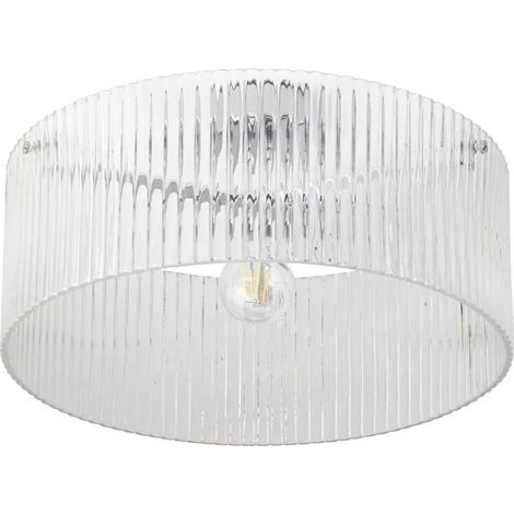 [GEBRAUCHT] B-Ware Lucande Deckenleuchte Deckenlampe Meritt Glas Chrom Klar E27 Led ø 40 Cm Lampe