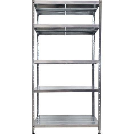 Scaffale in Metallo 5 Ripiani 120x60x195 cm Maciste Zincato (1/5)